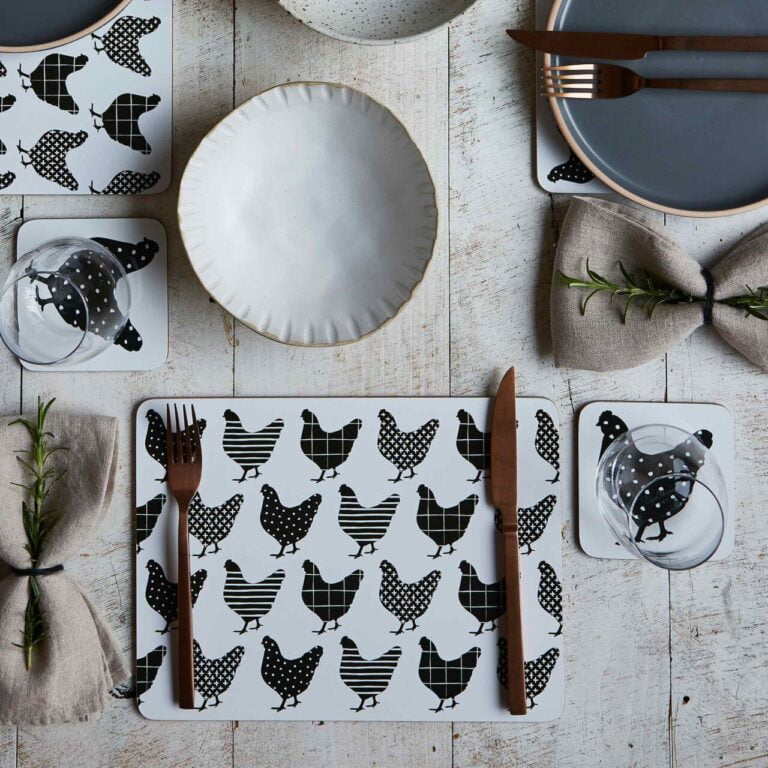 Charming Chooks Cork Backed Placemats Sets Of My Hygge Home