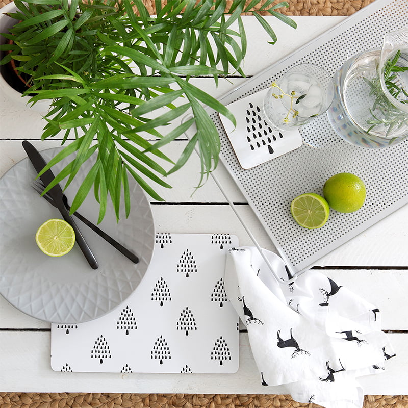 Three Ways To Style 'Fab Fir' Cork Backed Placemats and Coasters - My Hygge Home