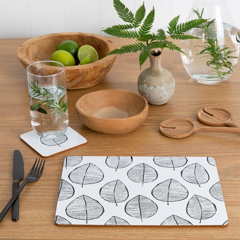 Lush Leaf Cork Backed Placemats | Sets of 4 - My Hygge Home