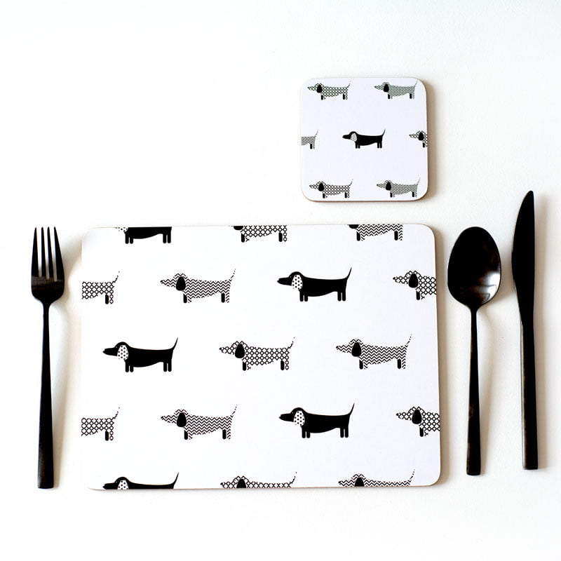 Dachshund Panache Dog Cork Backed Placemats | Sets of 4 - My Hygge Home