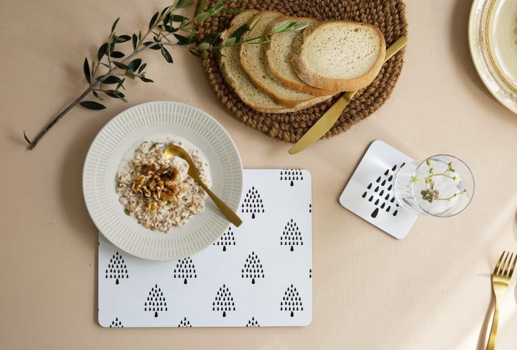 Three Ways To Style 'Fab Fir' Cork Backed Placemats and Coasters - My Hygge Home