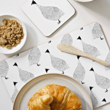 guinea fowl cork backed placemats