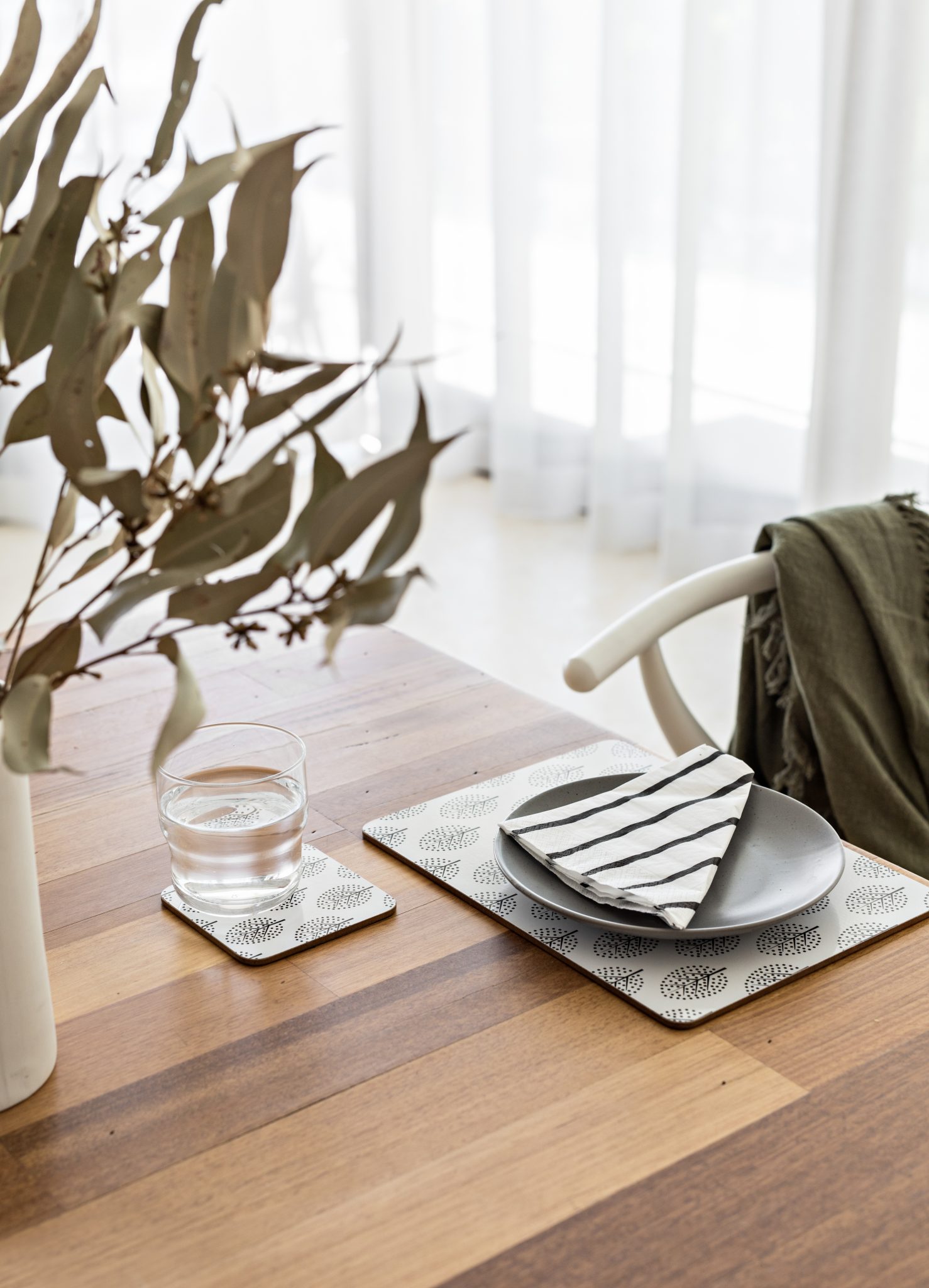 Stripes Paper Napkins Compostable 3 Ply My Hygge Home