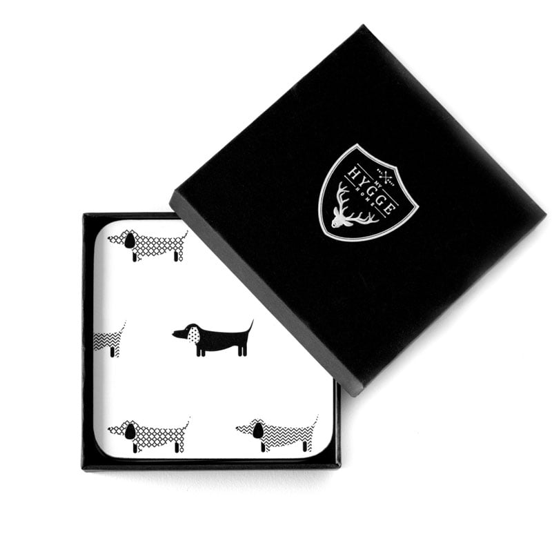Dachshund Panache Dog Cork Backed Coasters Set of 4 | - My Hygge Home