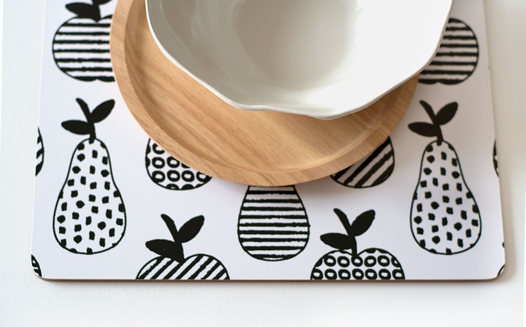 Apples and Pears Cork Backed Placemats | Sets of 4 - My Hygge Home