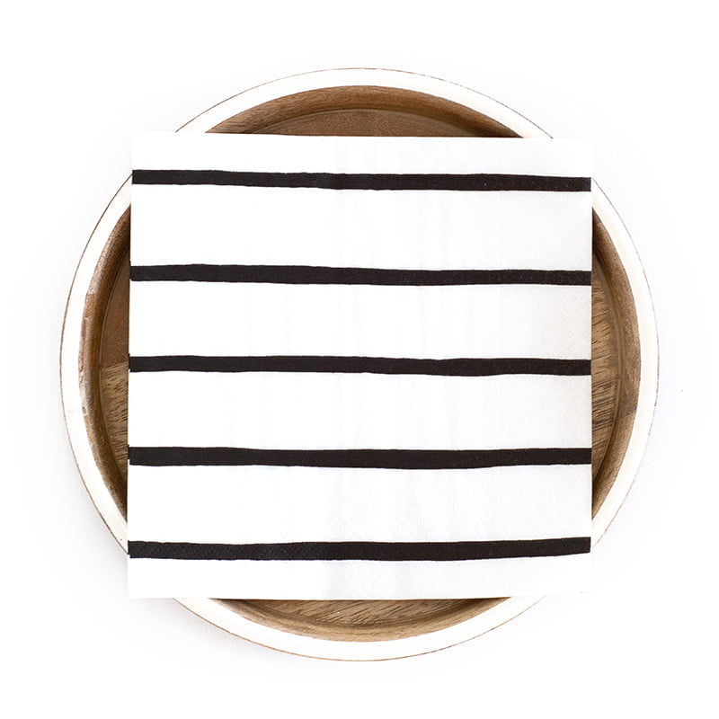 Stripes Paper Napkins Compostable 3 Ply - My Hygge Home