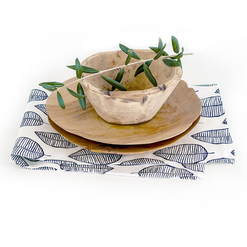 Lush Leaf Linen & Cotton Blend Tea Towel - My Hygge Home