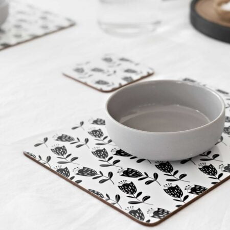 blooming beauty cork backed placemats
