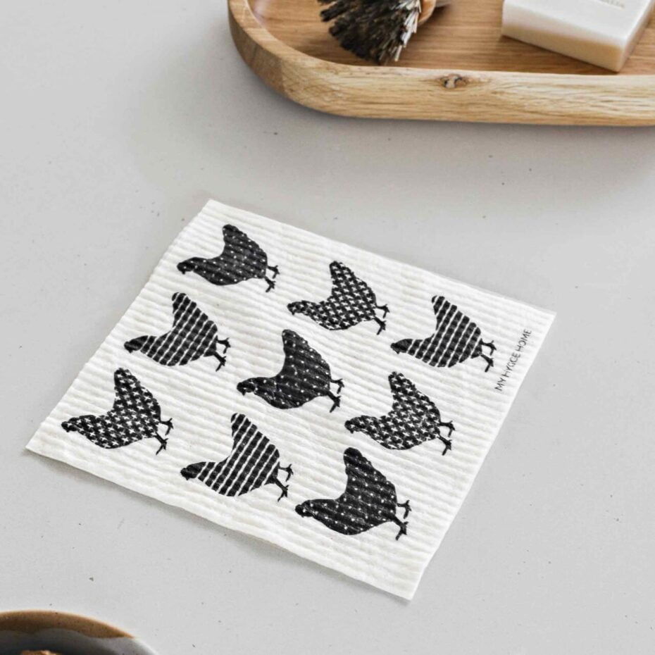 Swedish Dish Cloths Compostable - Charming Chooks (Pack of 2) - My Hygge Home