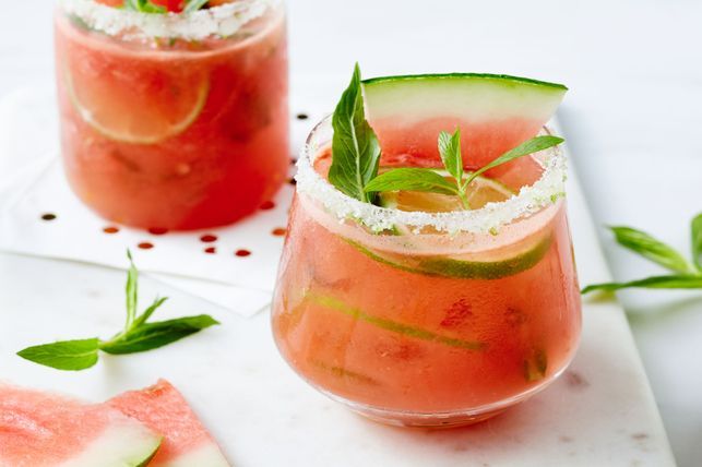 dinner party mocktail idea watermelon